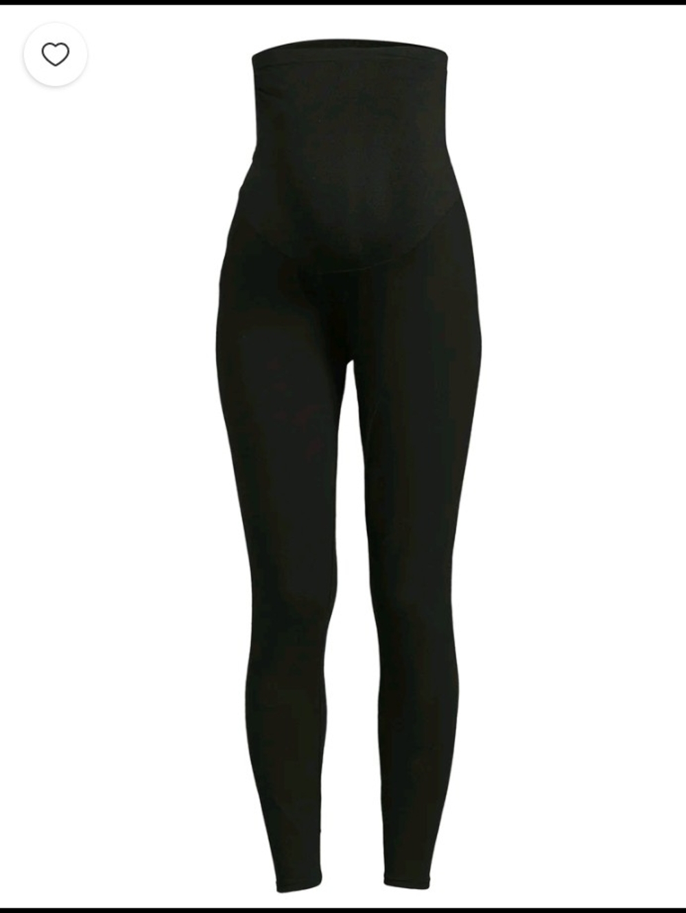 Time And Tru Maternity Ankle Length Seamless High-Waist Leggings - Black XXL